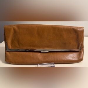 Hobo International fold over snap hinged clutch